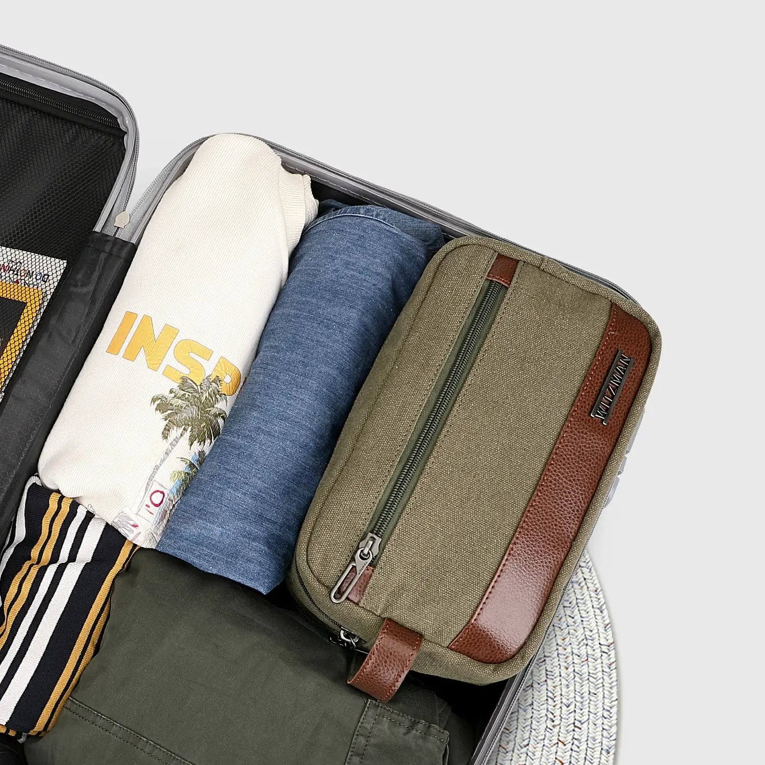 WITZMAN A8001 canvas toiletry bag product view 21