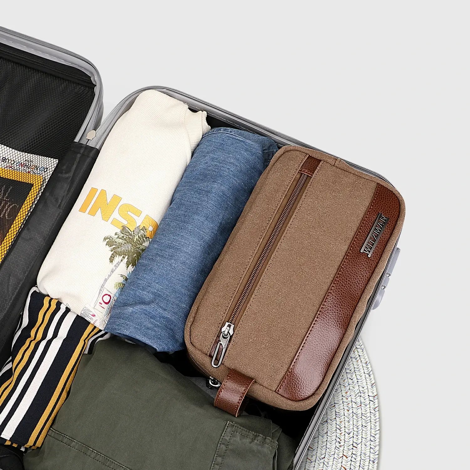 WITZMAN A8001 canvas toiletry bag product view 7