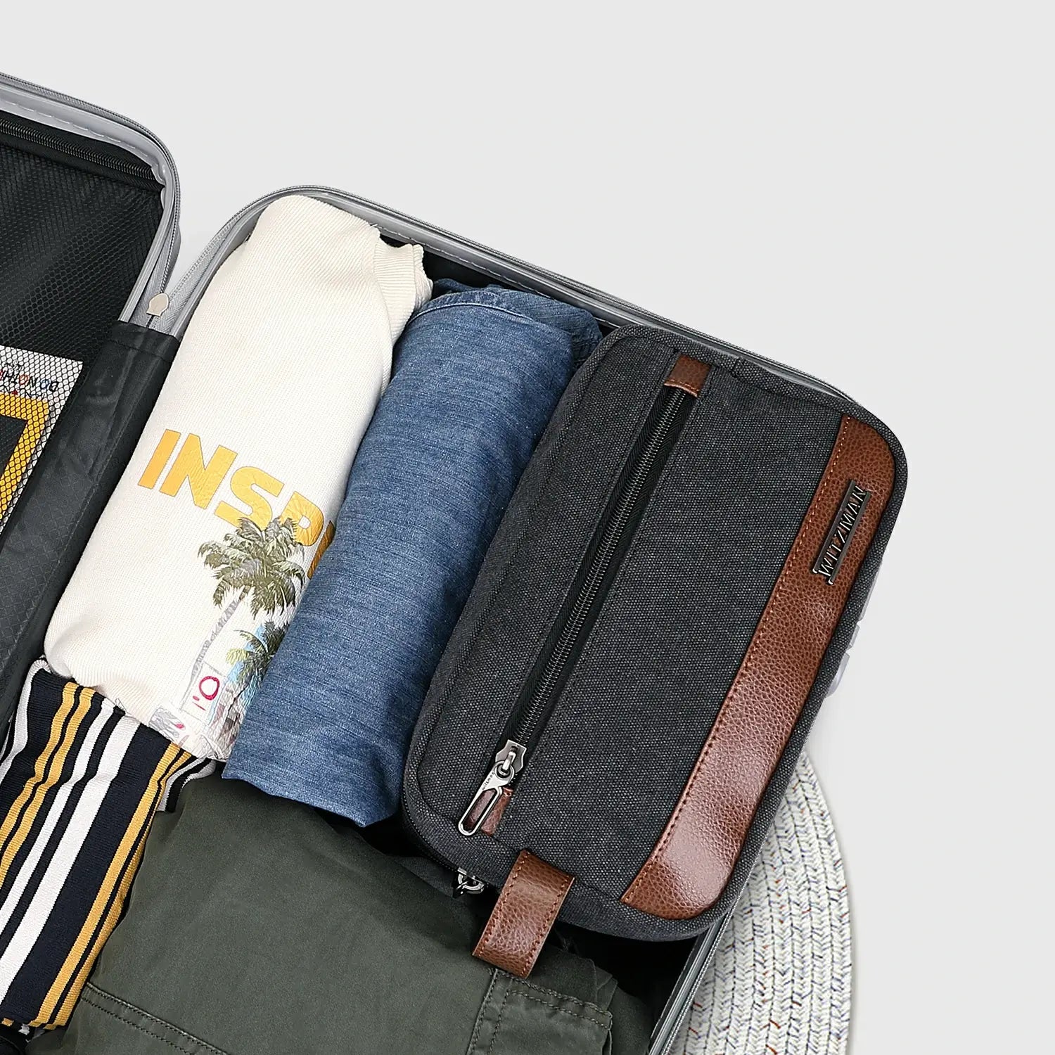 WITZMAN A8001 canvas toiletry bag product view 14