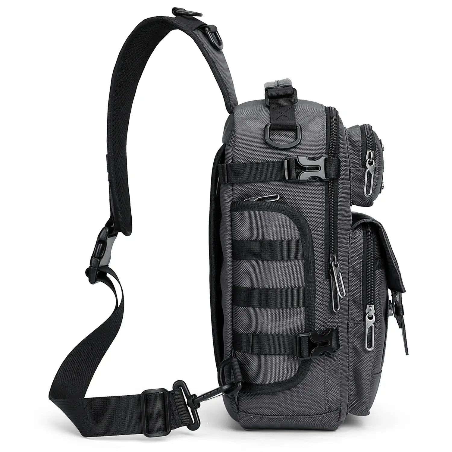 Borsa a Tracolla Casual da Uomo in Nylon con Tasche Multiple B731