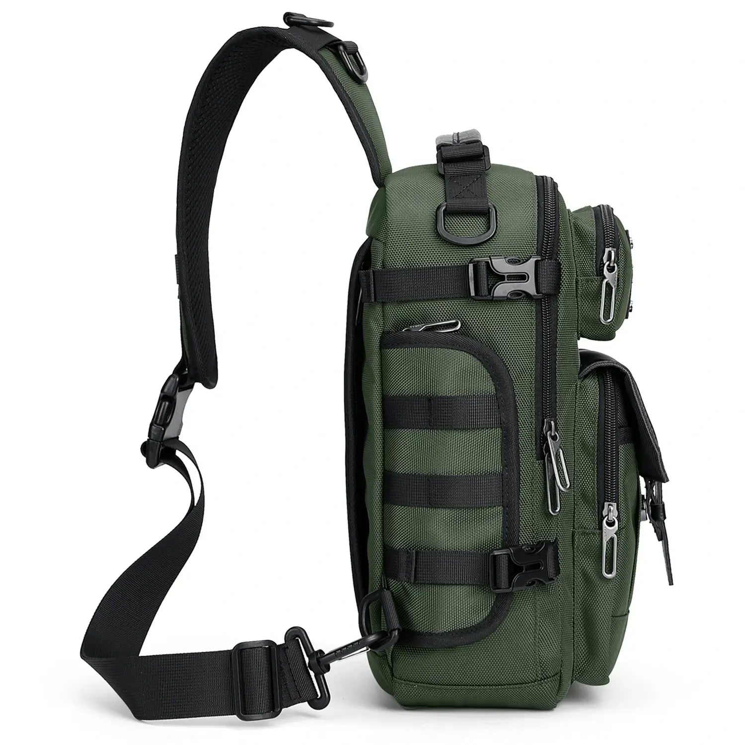 Borsa a Tracolla Casual da Uomo in Nylon con Tasche Multiple B731