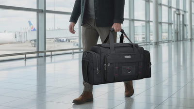 Borsone da Viaggio per Uomo in Nylon B719 - Borsa Weekender Bagaglio a Mano