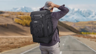 40L Nylon Travel Backpack With Shoe Compartment b691 video