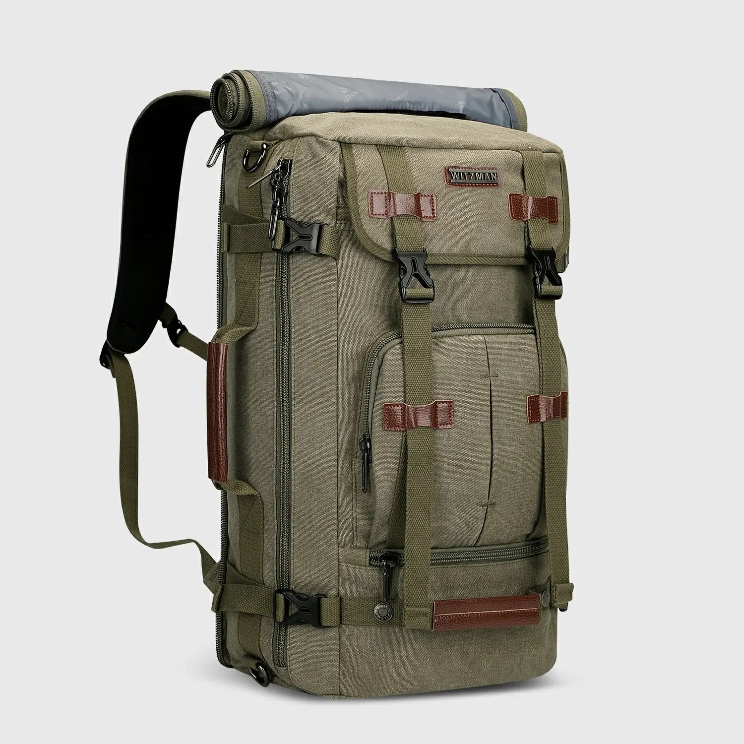 WITZMAN A519-2 canvas travel backpack product view 21
