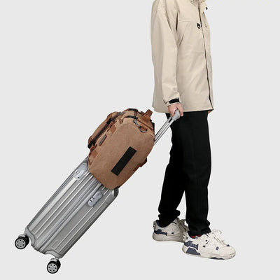 WITZMAN A519-2 canvas travel backpack product view 2