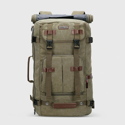 Green WITZMAN A519-2 canvas travel backpack product view
