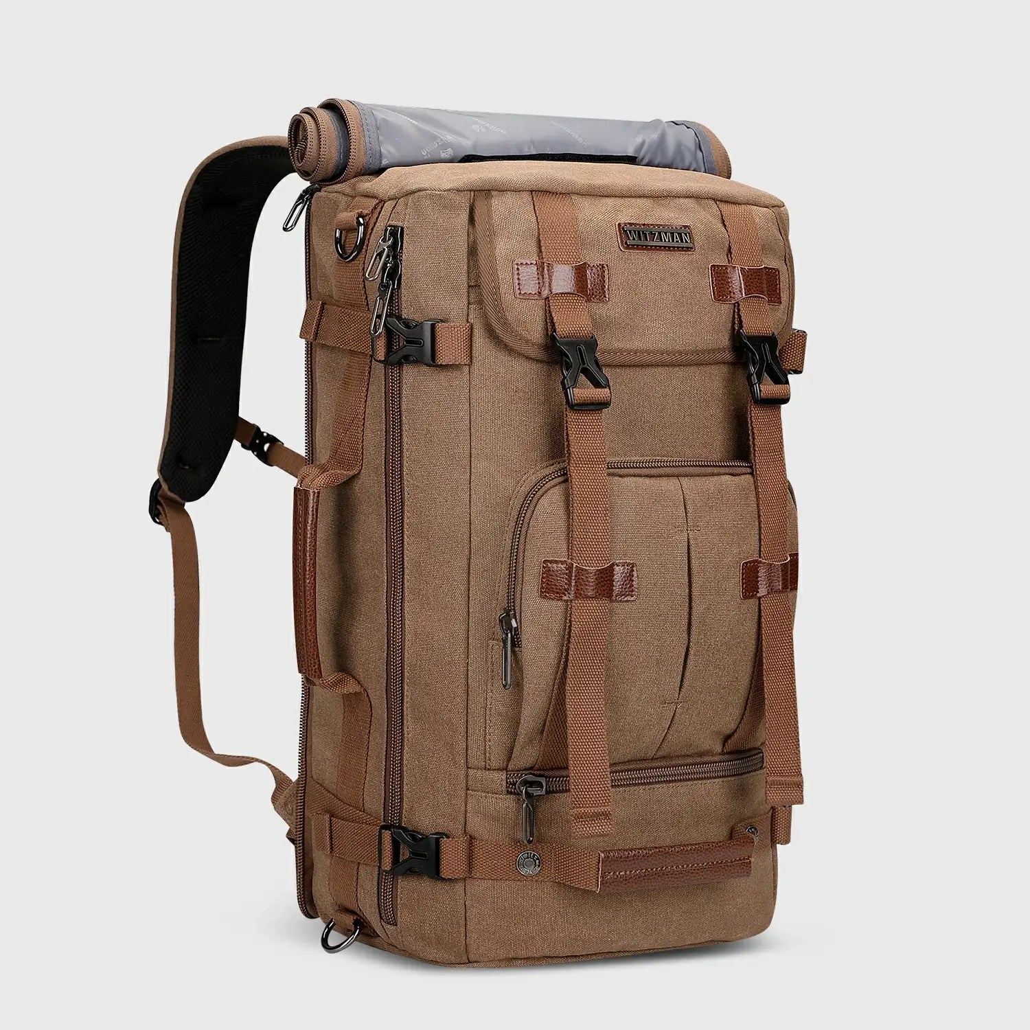 WITZMAN A519-2 canvas travel backpack product view 30