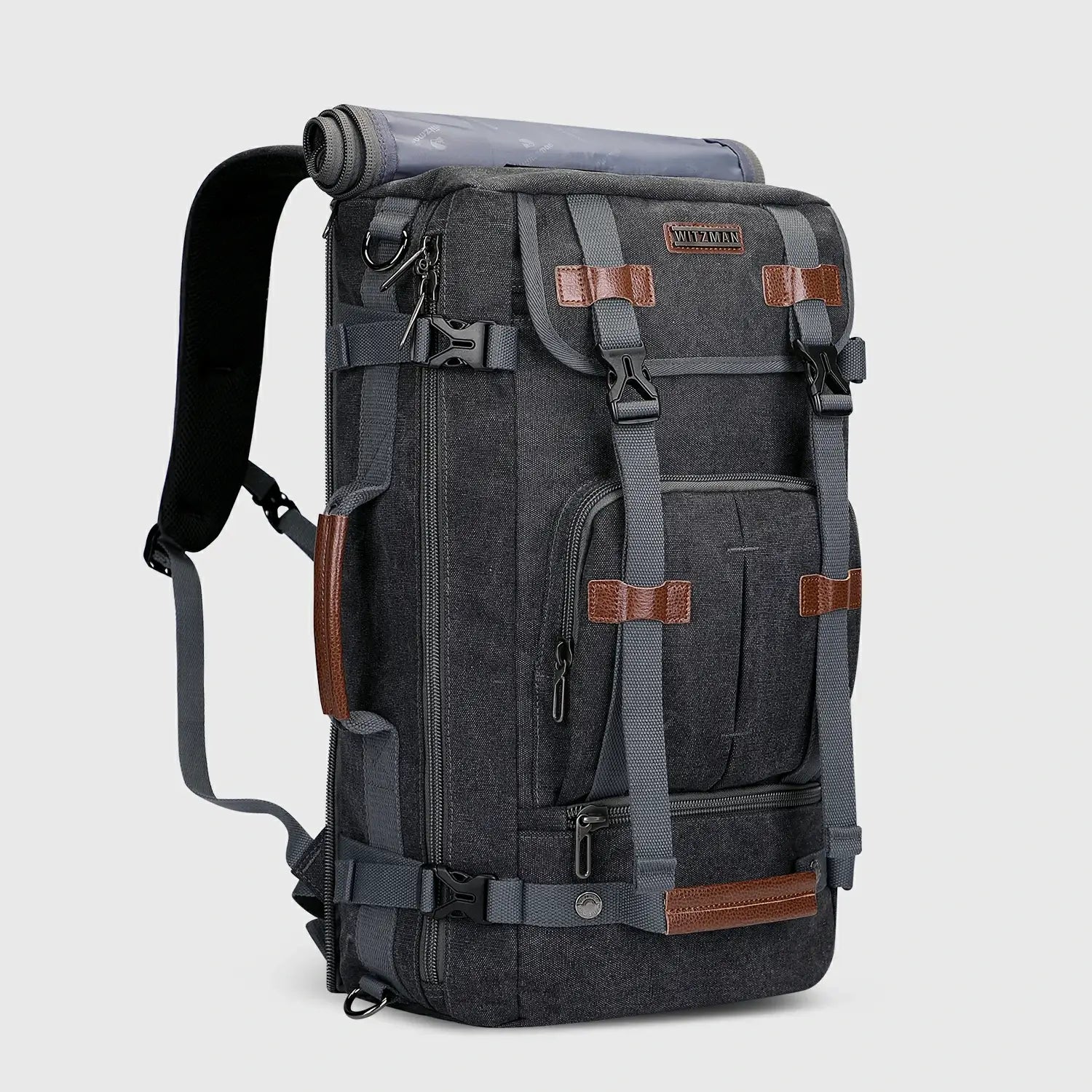 WITZMAN A519-2 canvas travel backpack product view 25