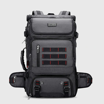 WITZMAN B682 silvery grey 40L nylon carry on travel backpack for men