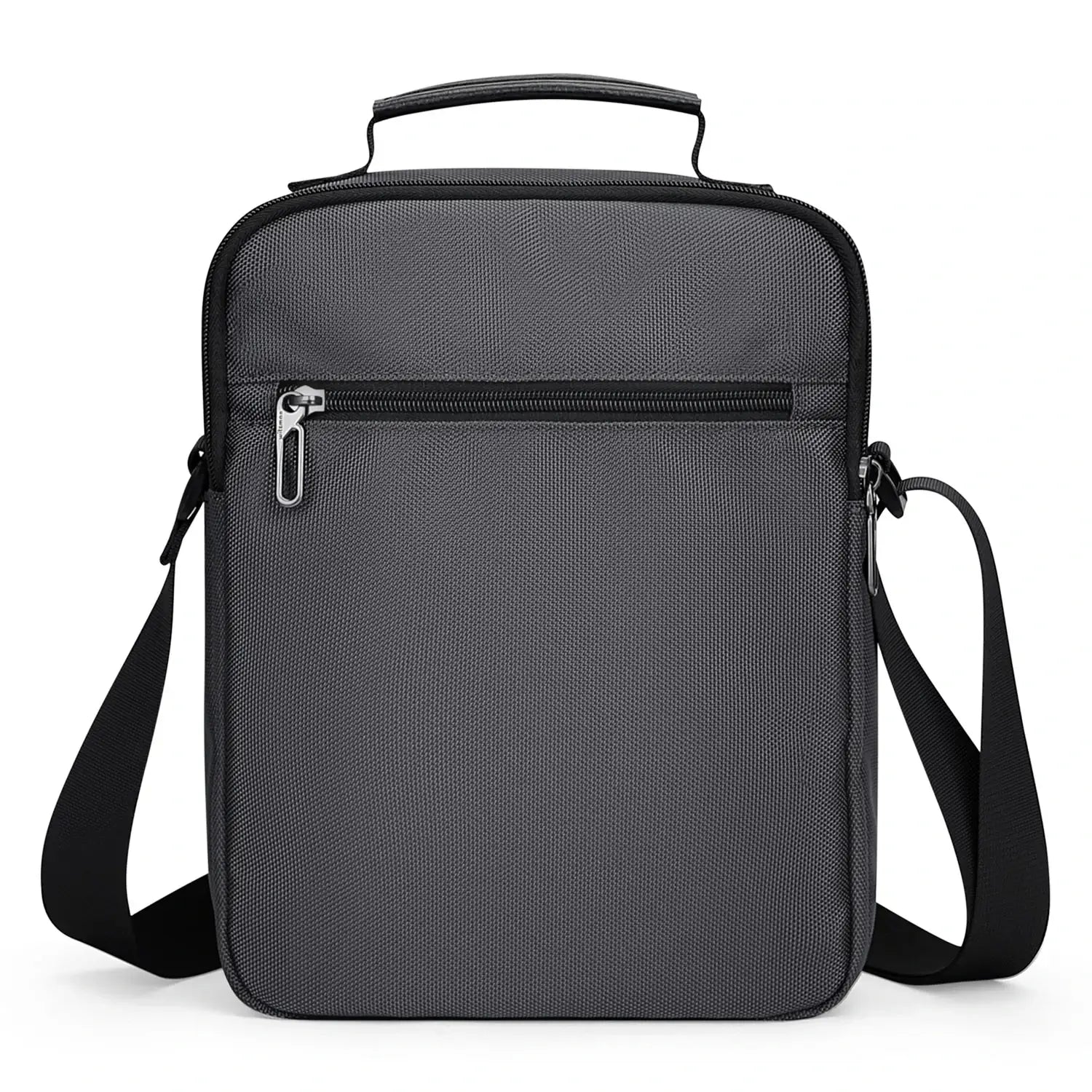 WITZMAN B707 nylon crossbody sling bag for men small travel shoulder messenger with anti-theft pocket and MOLLE webbing sliver grey