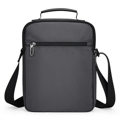 WITZMAN B707 nylon crossbody sling bag for men small travel shoulder messenger with anti-theft pocket and MOLLE webbing sliver grey