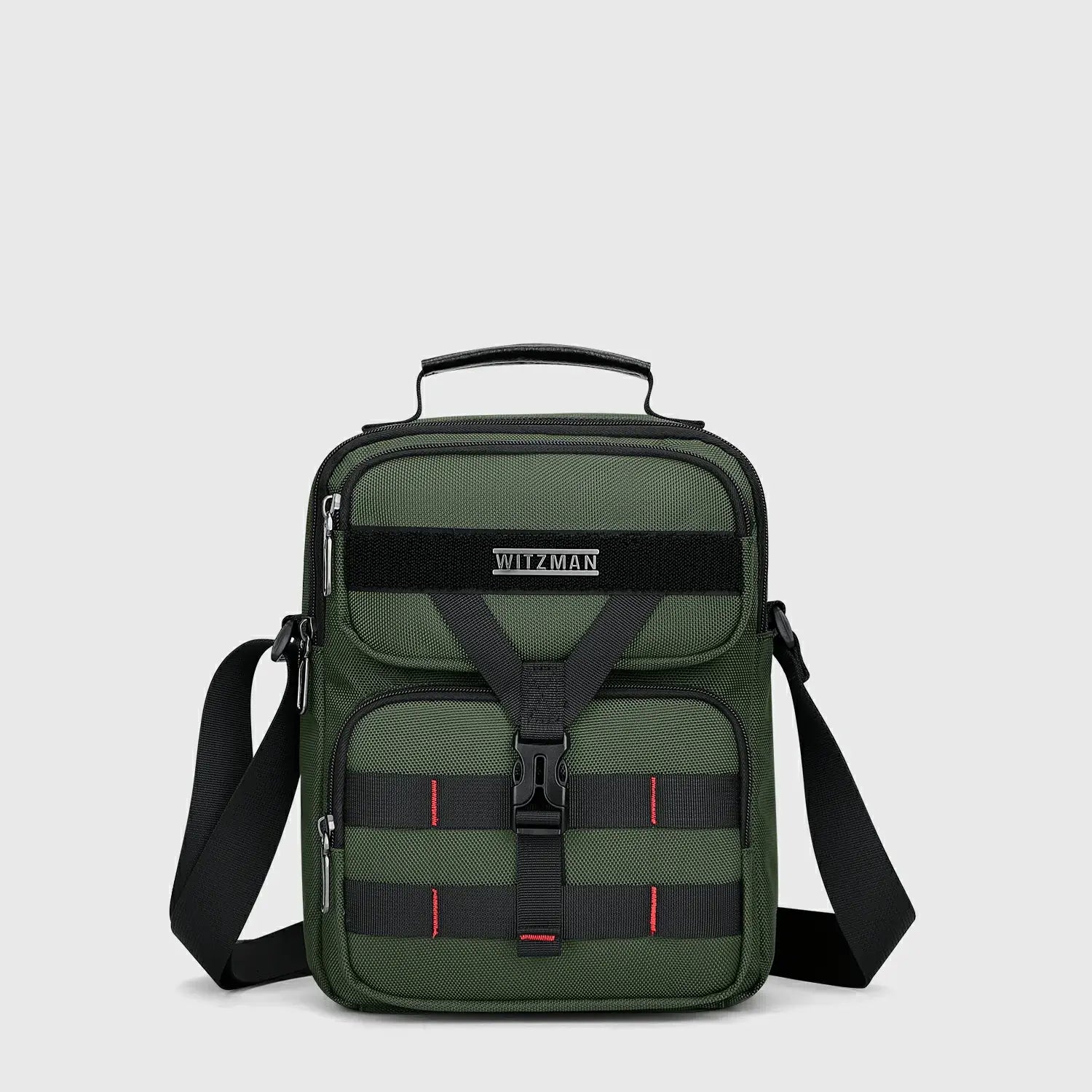 amazon.com small crossbody purse nylon travel bag wallett WITZMAN for Men Green Messenger Bag Fishing Gear Garage Door Pickleball Bag Wear it crossbody to Model:HDT101X-A | 8.1:1 | Left Hand