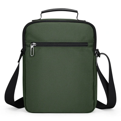 WITZMAN B707 nylon crossbody sling bag for men small travel shoulder messenger with anti-theft pocket and MOLLE webbing army green