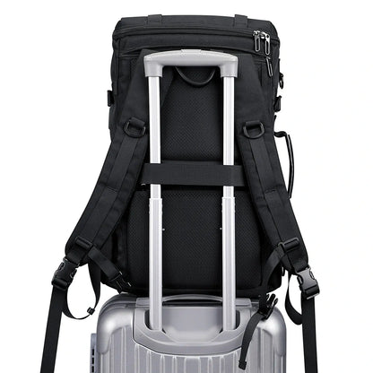 luggage strap 
Airline approved carry on travel backpack for men with USB port
