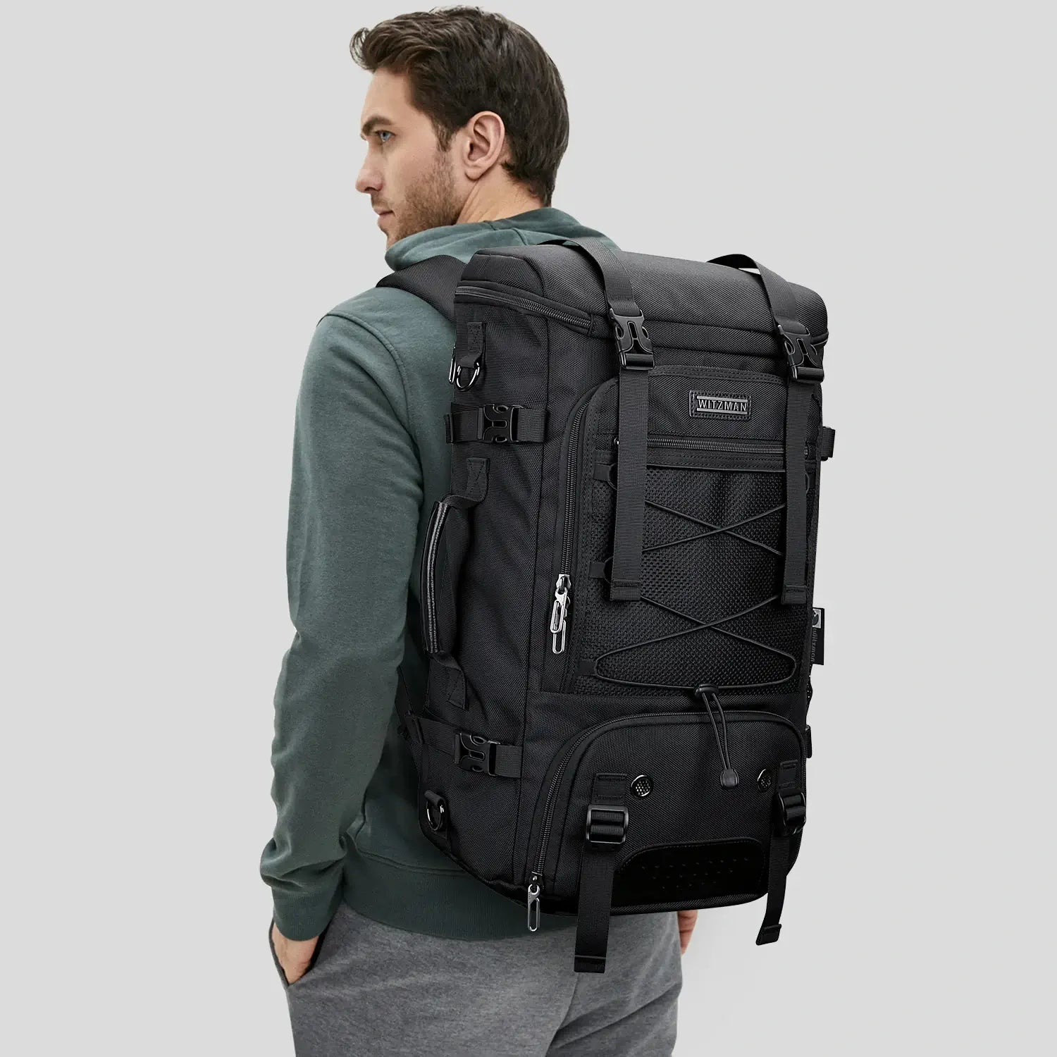 Airline approved carry on travel backpack for men with USB port