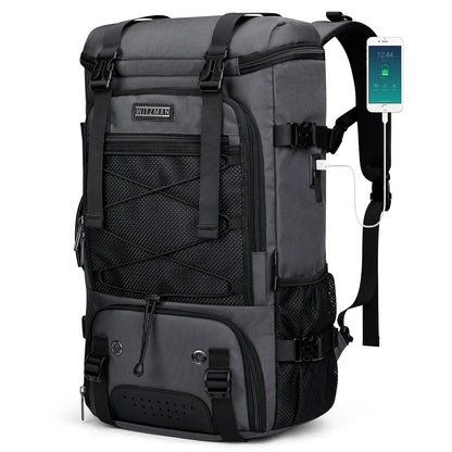 grey travel backpack nylon carry on backpack for men witzman b715