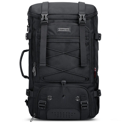 WITZMAN Men 3-in-1 Convertible Carry-On Travel Backpack with Shoe Compartment Black