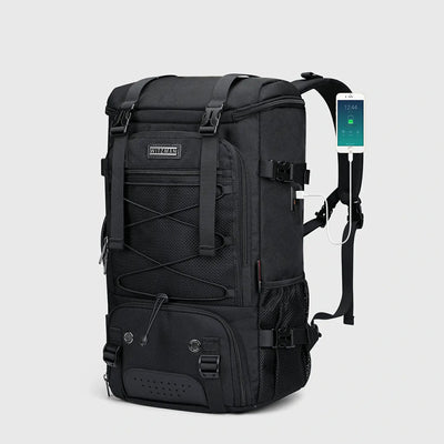 WITZMAN Men 3-in-1 Convertible Carry-On Travel Backpack with Shoe Compartment Black
