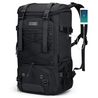 WITZMAN Men 3-in-1 Convertible Carry-On Travel Backpack with Shoe Compartment Black WITZMAN Men 3-in-1 Convertible Carry-On Travel Backpack with Shoe Compartment Black