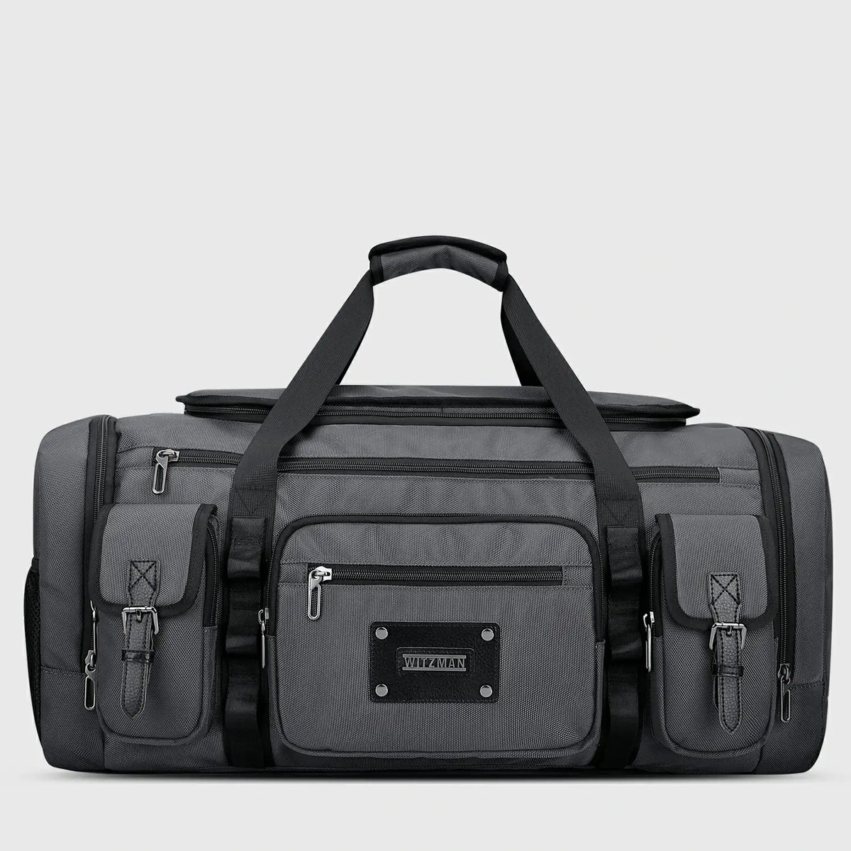 WITZMAN 55L Nylon Travel Duffel Bag for Men with Shoe Compartment