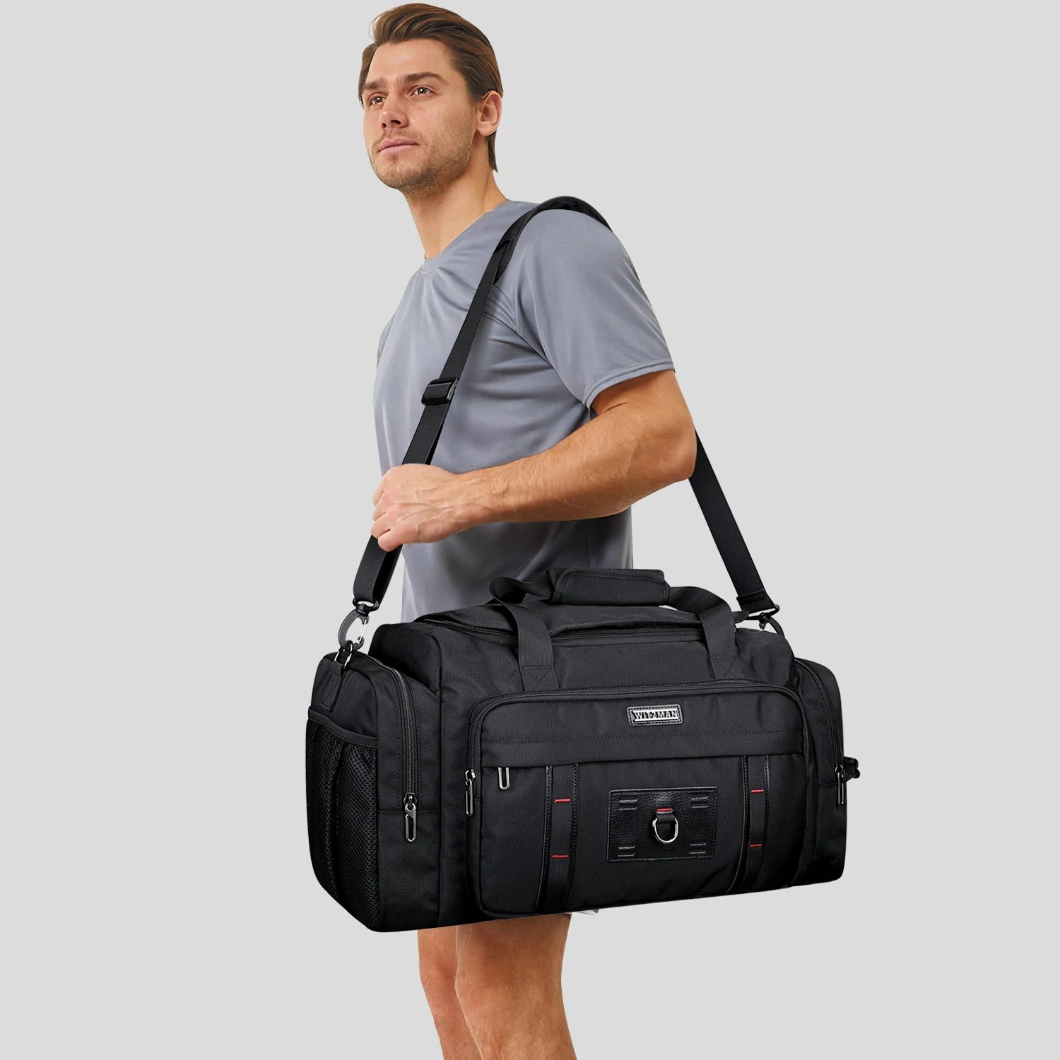 Travel Duffel Bag for Men Nylon Carry On Weekender Bag B719