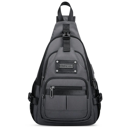 Casual Nylon Chest Bag Triangular Crossbody Sling Bags For Men B735