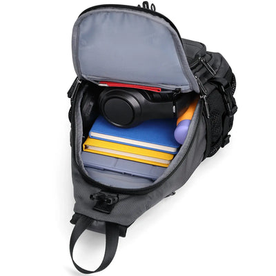 Borsa a Tracolla Casual in Nylon B735 - Monospalla Triangolare da Uomo