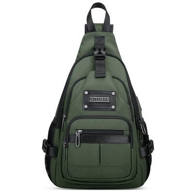 Borsa a Tracolla Casual in Nylon B735 - Monospalla Triangolare da Uomo