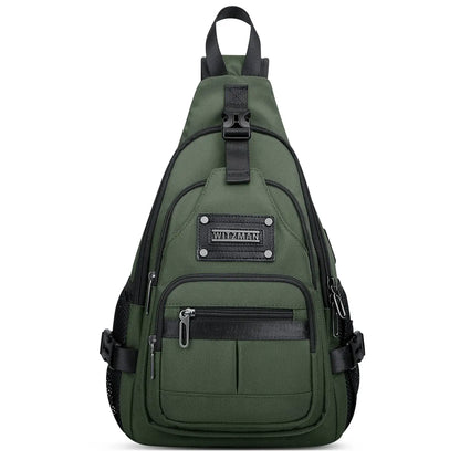 Casual Nylon Chest Bag Triangular Crossbody Sling Bags For Men B735