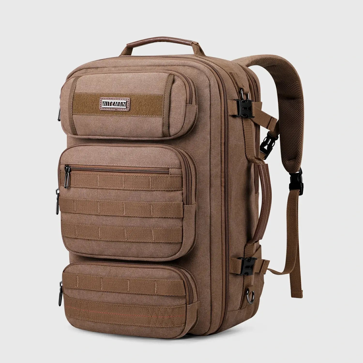 WITZMAN A8023 40L canvas travel backpack product view 2
