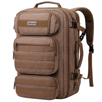 40L carry-on backpack for men with multiple front organizer pockets