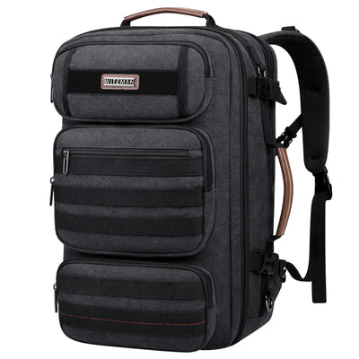 WITZMAN A8023 brown 40L convertible carry-on travel backpack front view