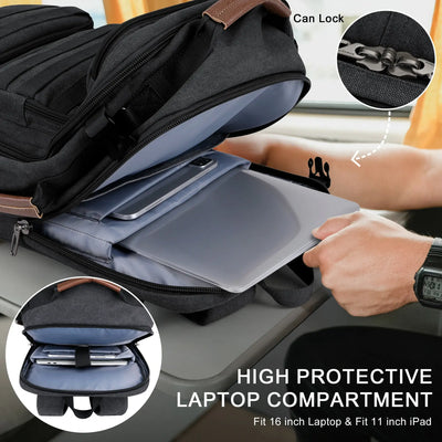 WITZMAN A8023 travel backpack with 16 inch laptop compartment
