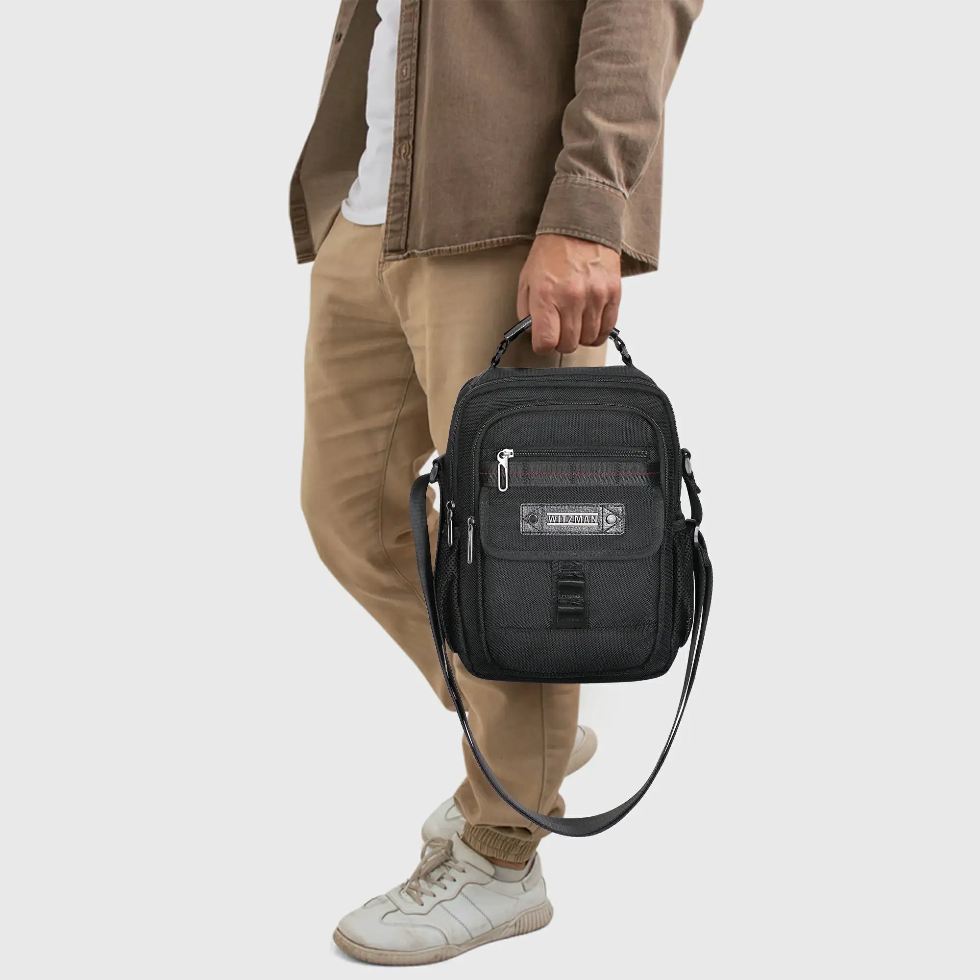 Crossbody Bag for Men – 11L Nylon Multi-Pocket Messenger B781
