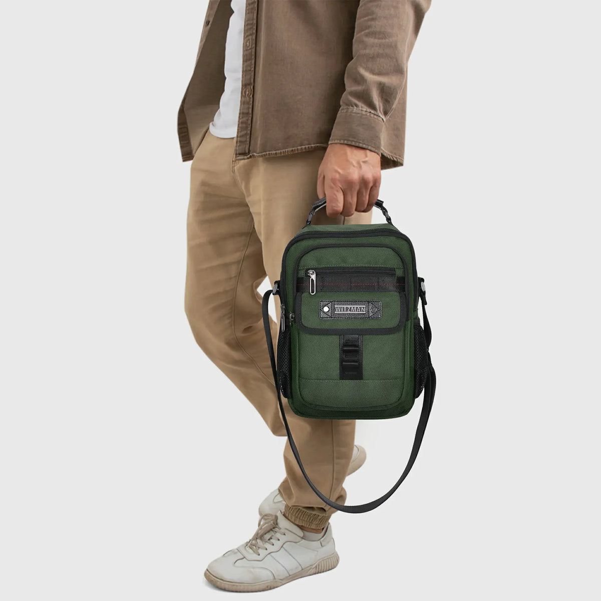 Crossbody Bag for Men – 11L Nylon Multi-Pocket Messenger B781