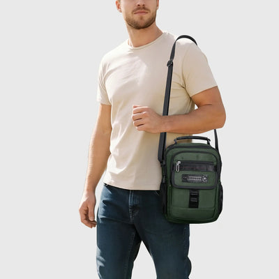 Crossbody Bag for Men – 11L Nylon Multi-Pocket Messenger B781