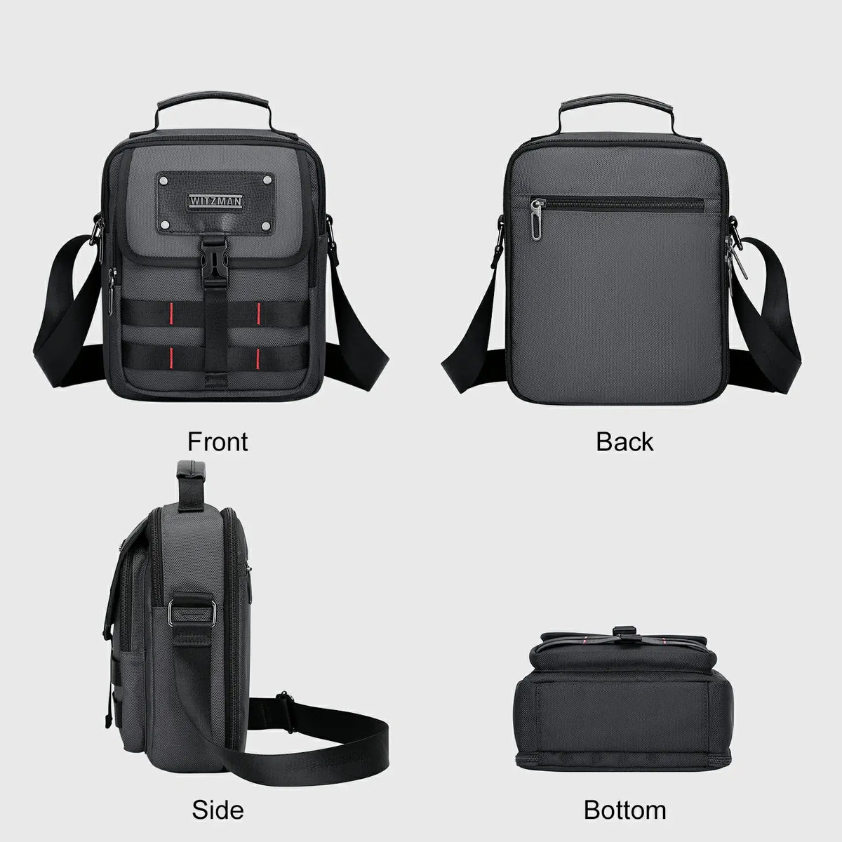 WITZMAN B708 nylon crossbody bag product view 14