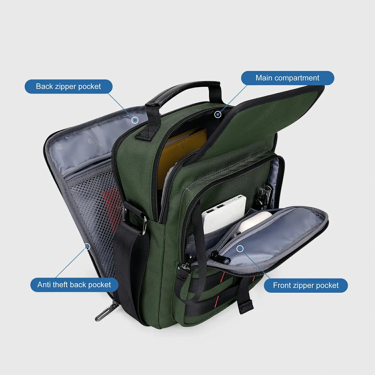 WITZMAN B708 nylon crossbody bag product view 25