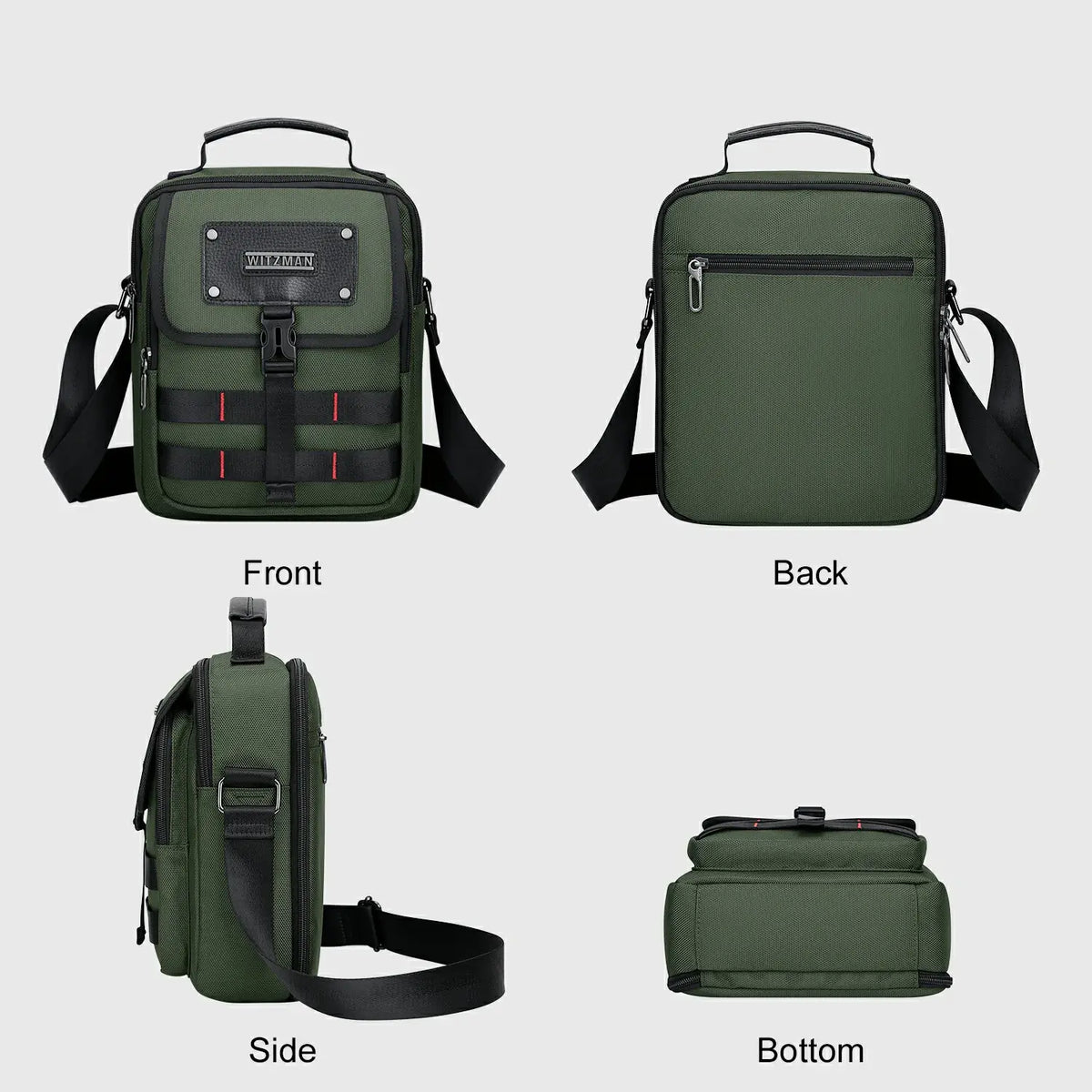 WITZMAN B708 nylon crossbody bag product view 23