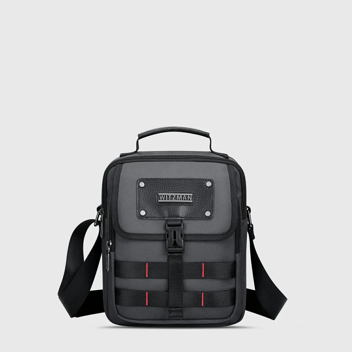 Silvery Grey WITZMAN B708 nylon crossbody bag product view