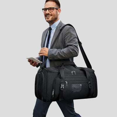 Men’s business travel garment duffle bag black bag