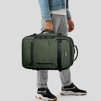 Men’s travel backpack for work and weekend trips with organized interior storage tote bag