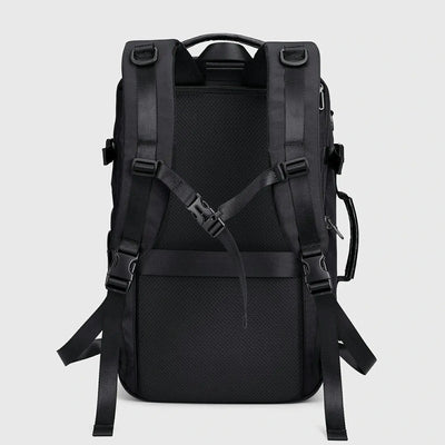 WITZMAN B746 38L Nylon Carry-On Travel Backpack for Men Black