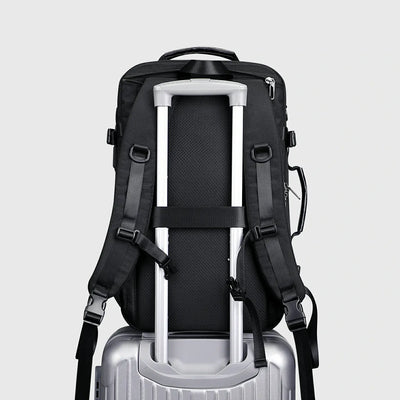 WITZMAN B746 38L Nylon Carry-On Travel Backpack for Men Black