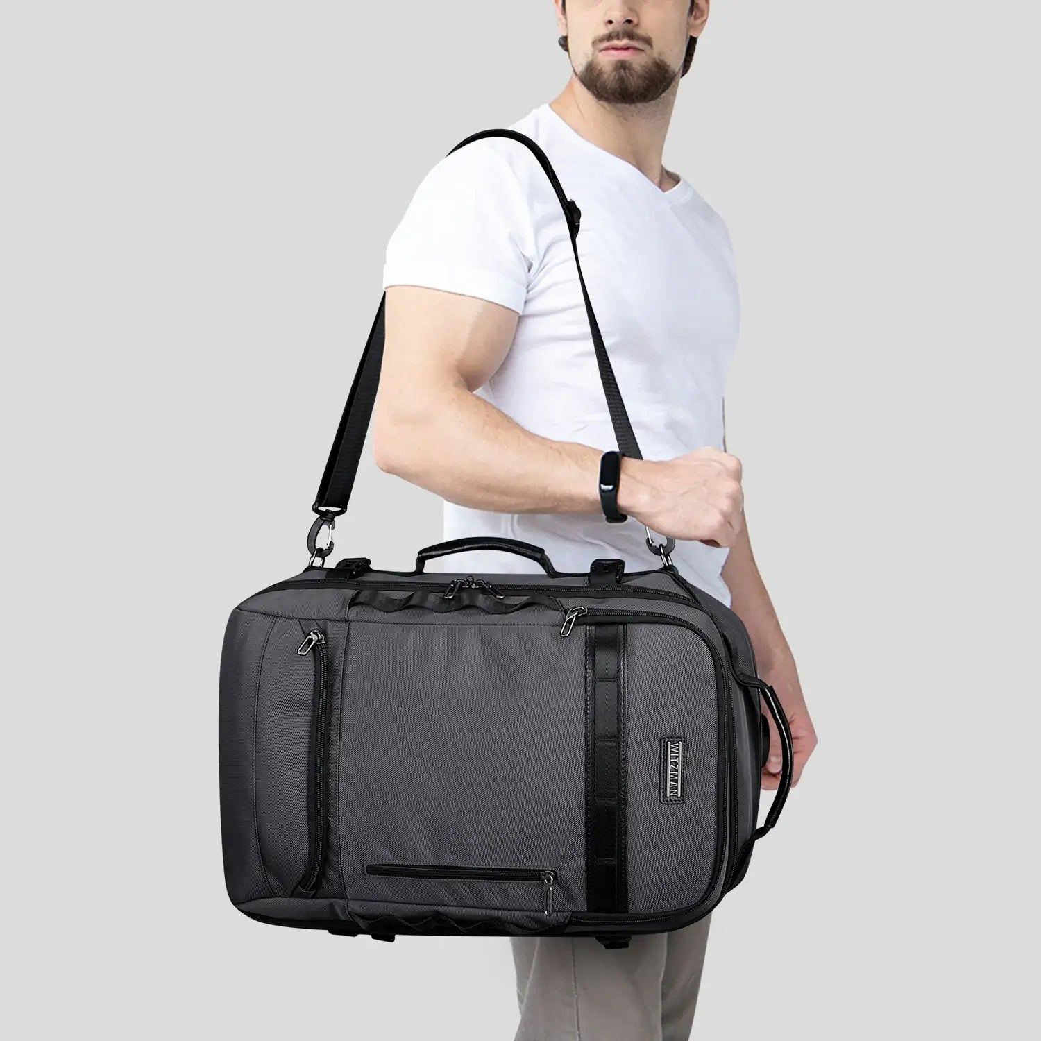 Recycled nylon travel backpack with durable structure and refined city aesthetics should bag