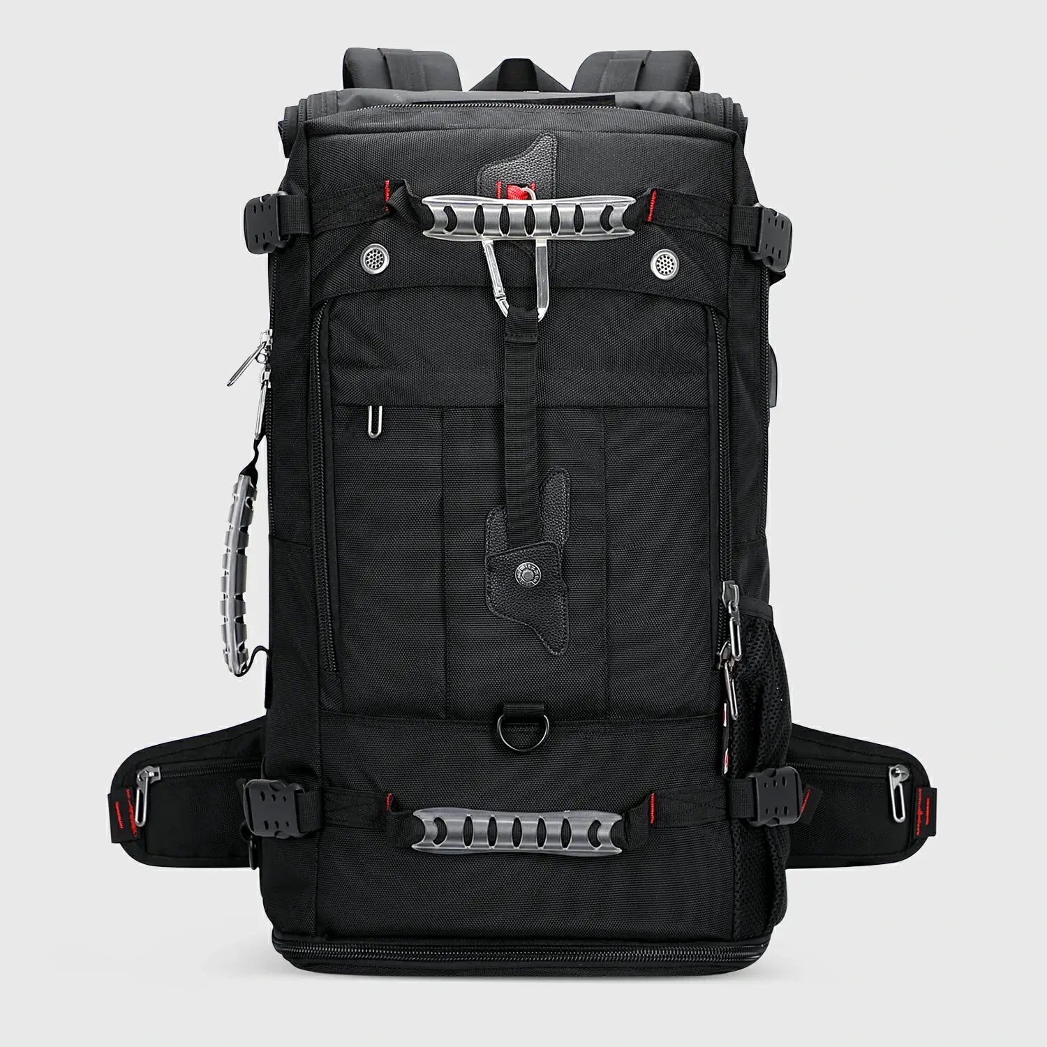 Black WITZMAN B681 nylon travel backpack product view