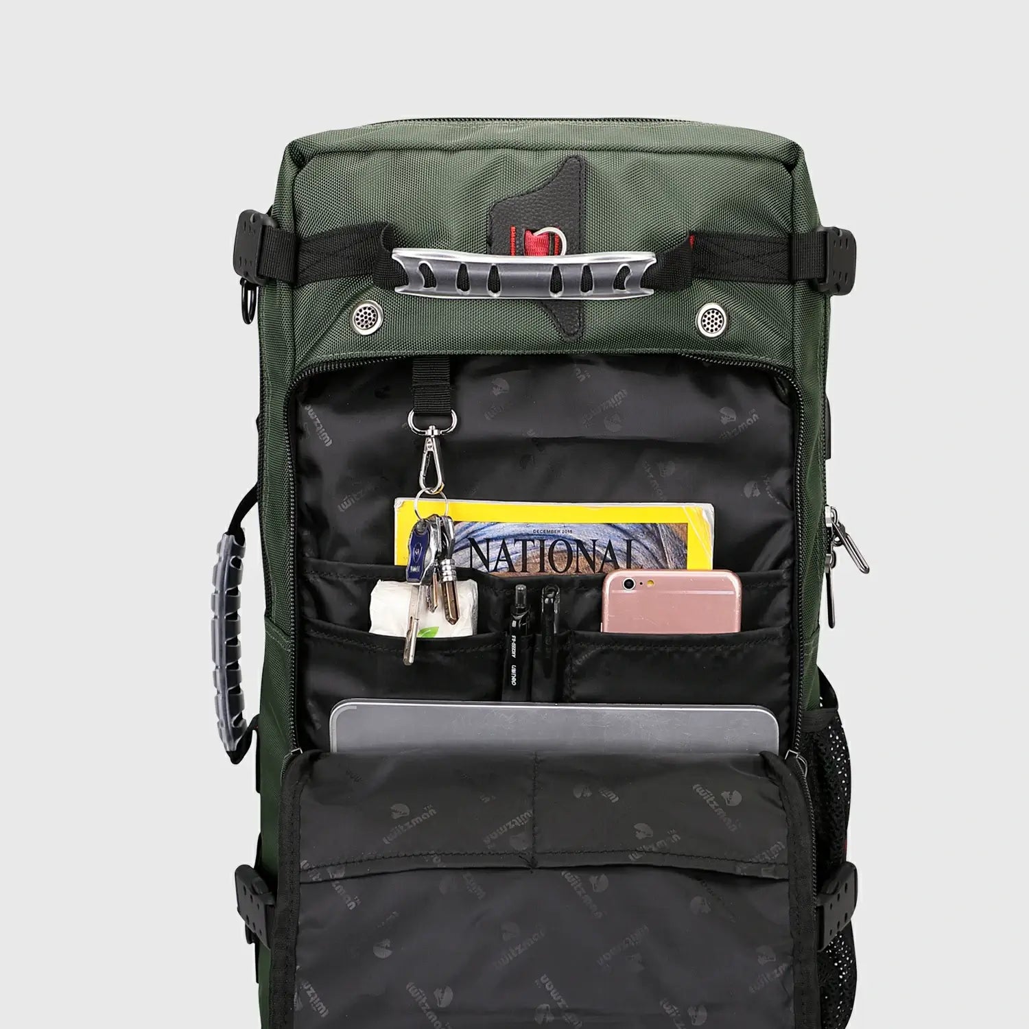 WITZMAN B681 nylon travel backpack product view 16