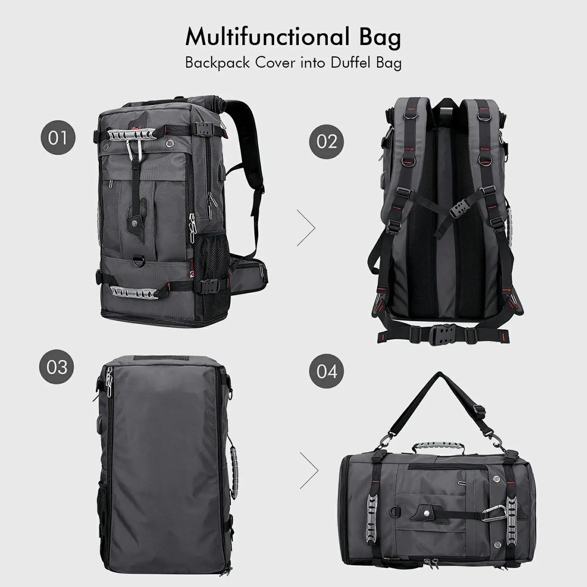 WITZMAN B681 nylon travel backpack product view 23