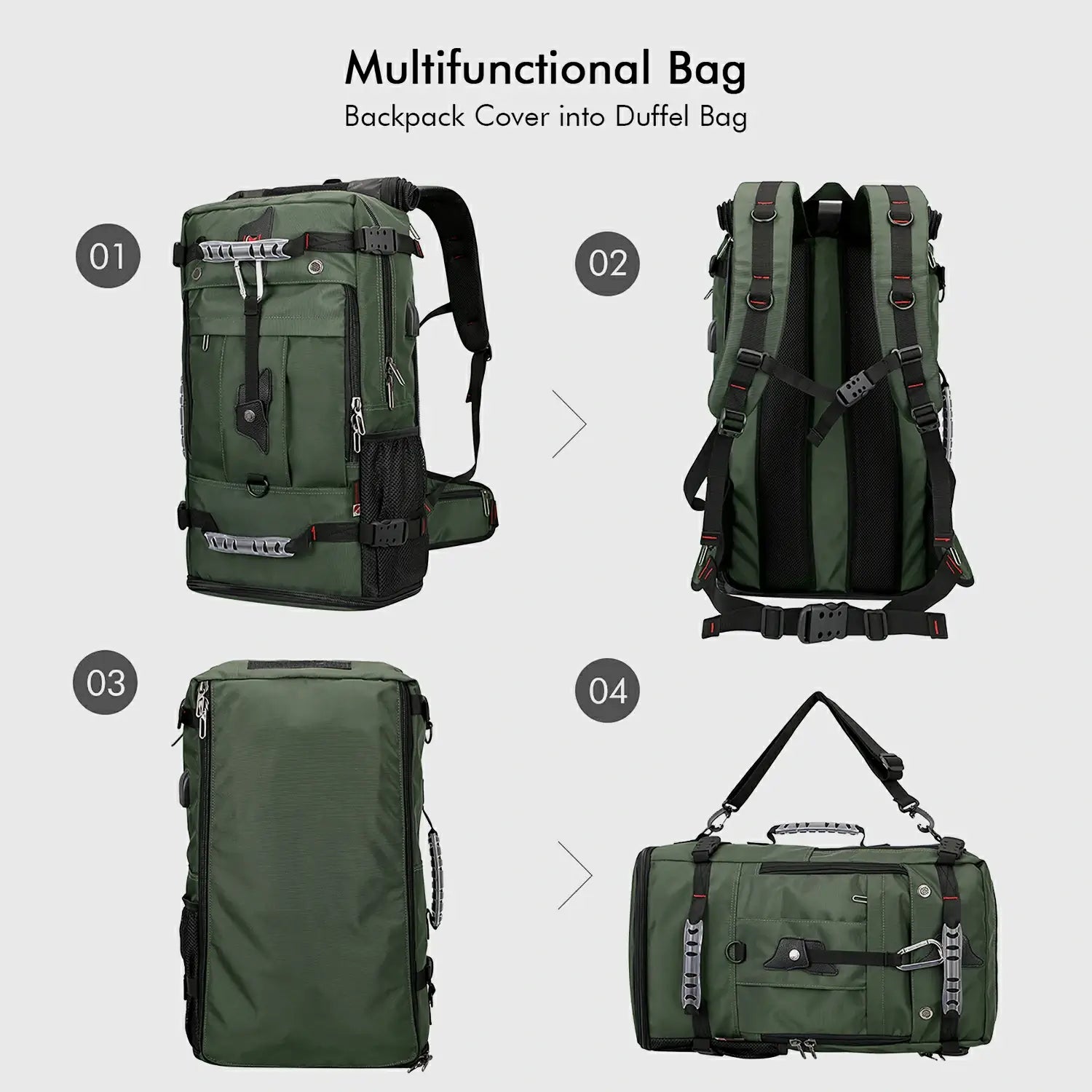 WITZMAN B681 nylon travel backpack product view 17