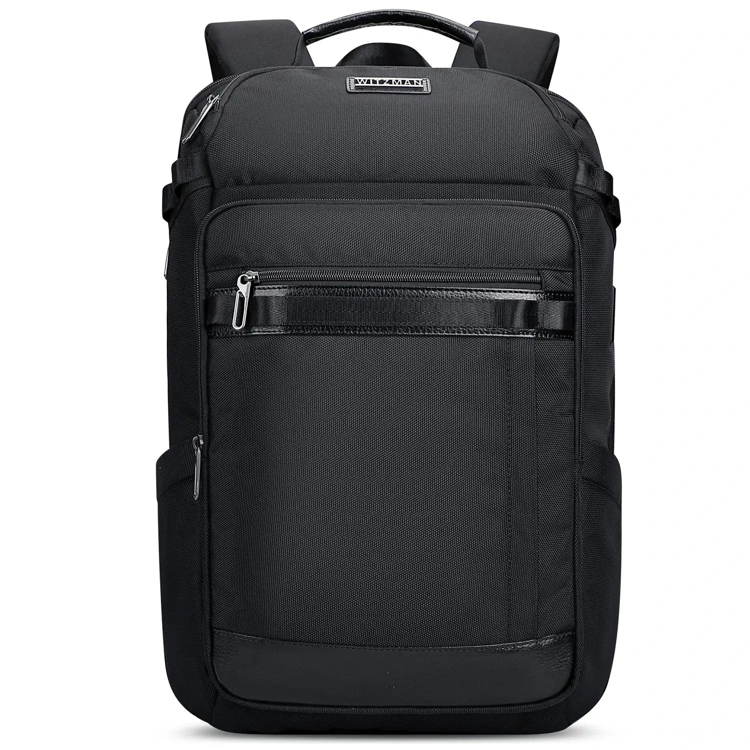 Airline approved nylon travel backpack with dual compartments black nylon bag